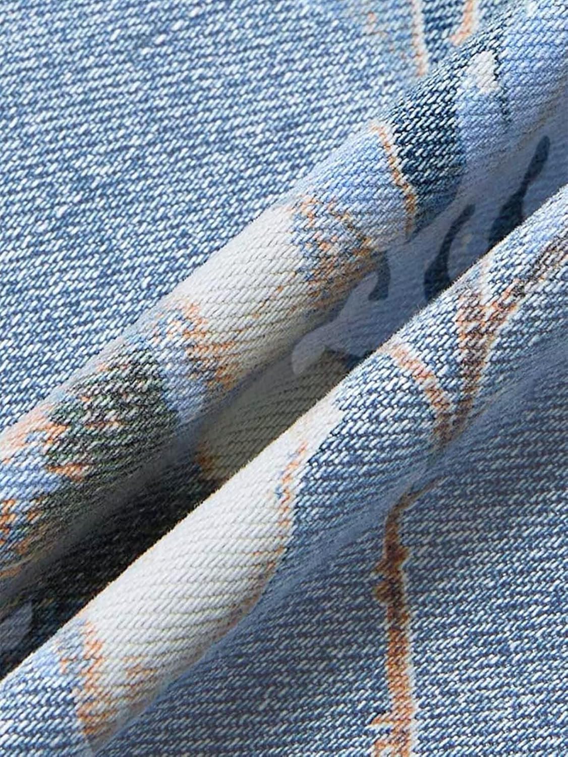 Flamingals High Waisted Bermuda Shorts for Women Knee Length Floral Print Stretchy Summer Denim Shorts Trendy - Image 5