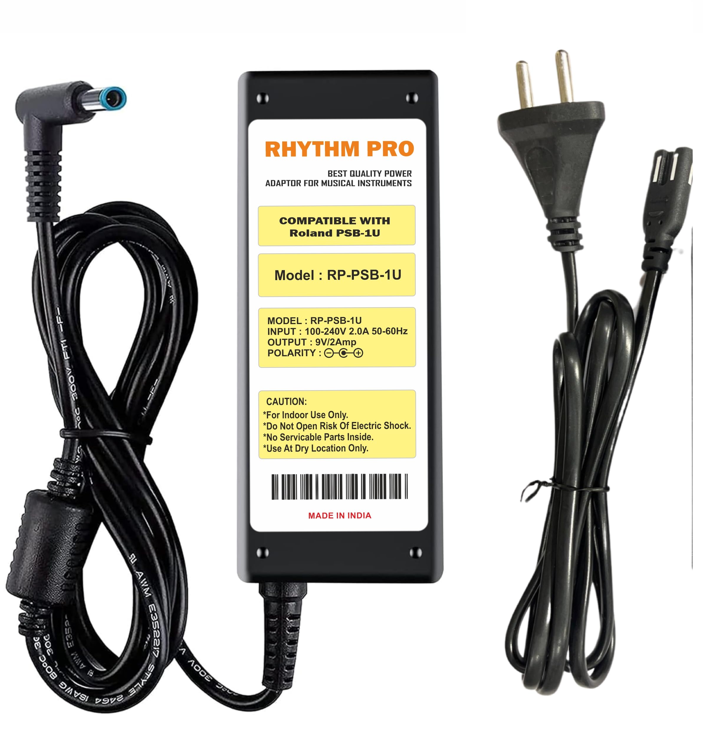 Rhythm Pro Power Adaptor/Adapter Compatible with Roland SPD-30 (PSB-1U), Black, Pack of 1, 9 Volt/2 amp,Xtra Load Protection Circuit, Made in India.-image-42