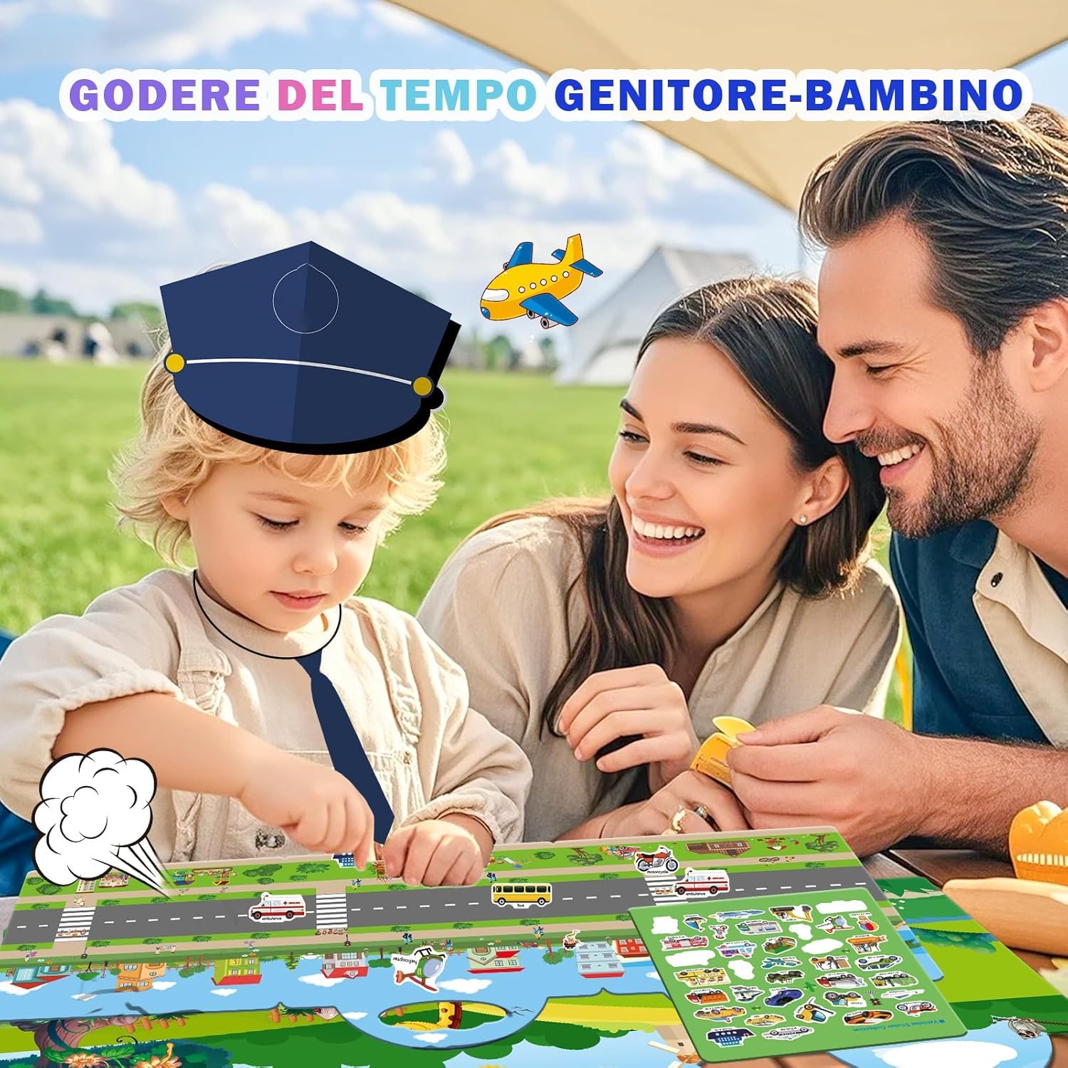 GUYUCOM Confezione da 4 libri adesivi riutilizzabili, giocattoli per bambini dai 2 ai 3 ai 4 anni per bambini, ragazzi e ragazze, giocattoli educativi, regali di compleanno