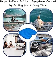 Vista 7 de NEW-Vi Cojín Antideslizante para Asiento de Kayak - Almohadilla de Gel Impermeable Engrosada para Bote Kayak Canoa Remo Estadio para Sentarse