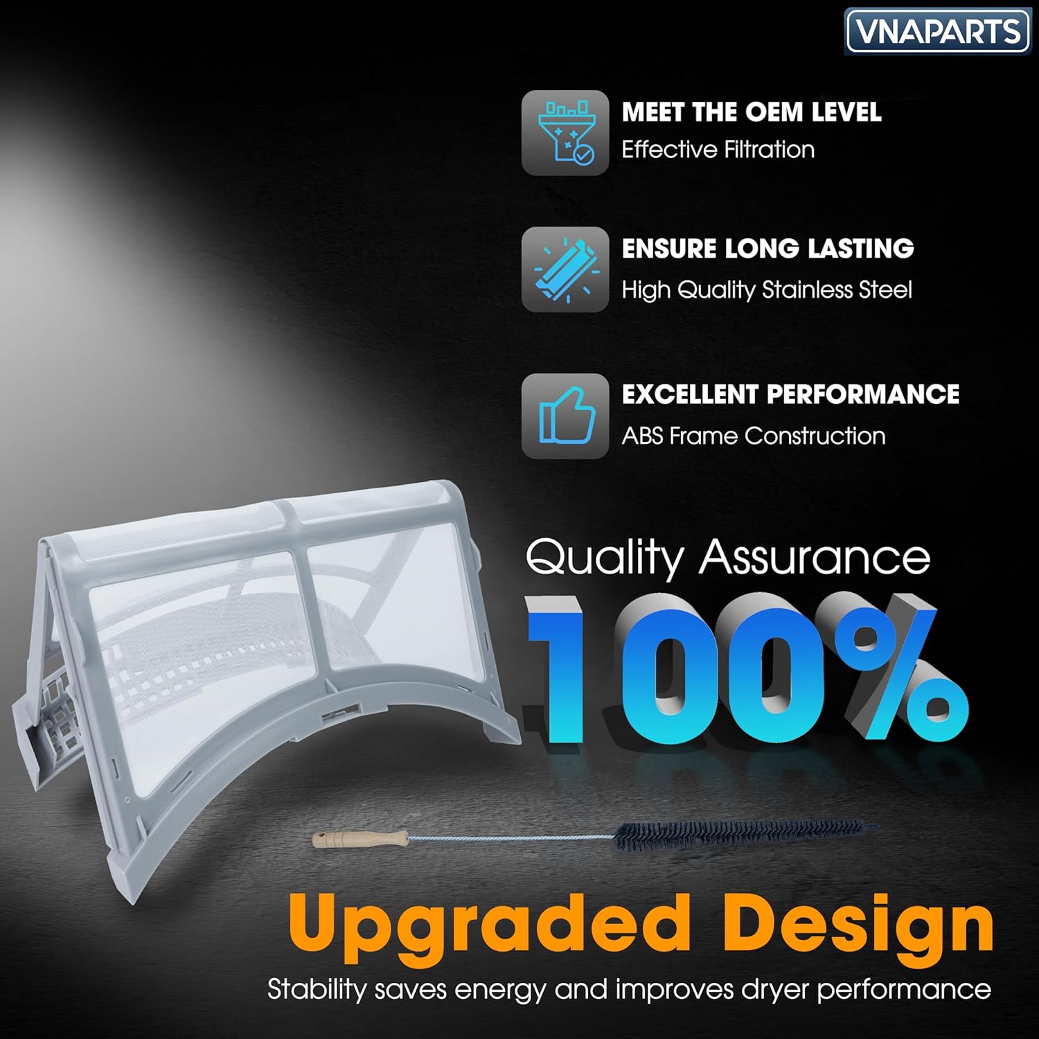 DV45K6500EW/A3, DV42H5600GP/A3, DV50K7500EV/A3 Dryer Lint Trap Filter Screen for Samsung DVE45N5300F/A3, DV42H5400GF/A3, DV520AEP/XAA with Brush, size 2 X 7 X 12 inches