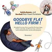 Vista 3 de Relleno de espuma viscoelástica triturada de 10 libras, relleno de almohada, material de repuesto para puf, otomano, sofá, cama de perro, animales