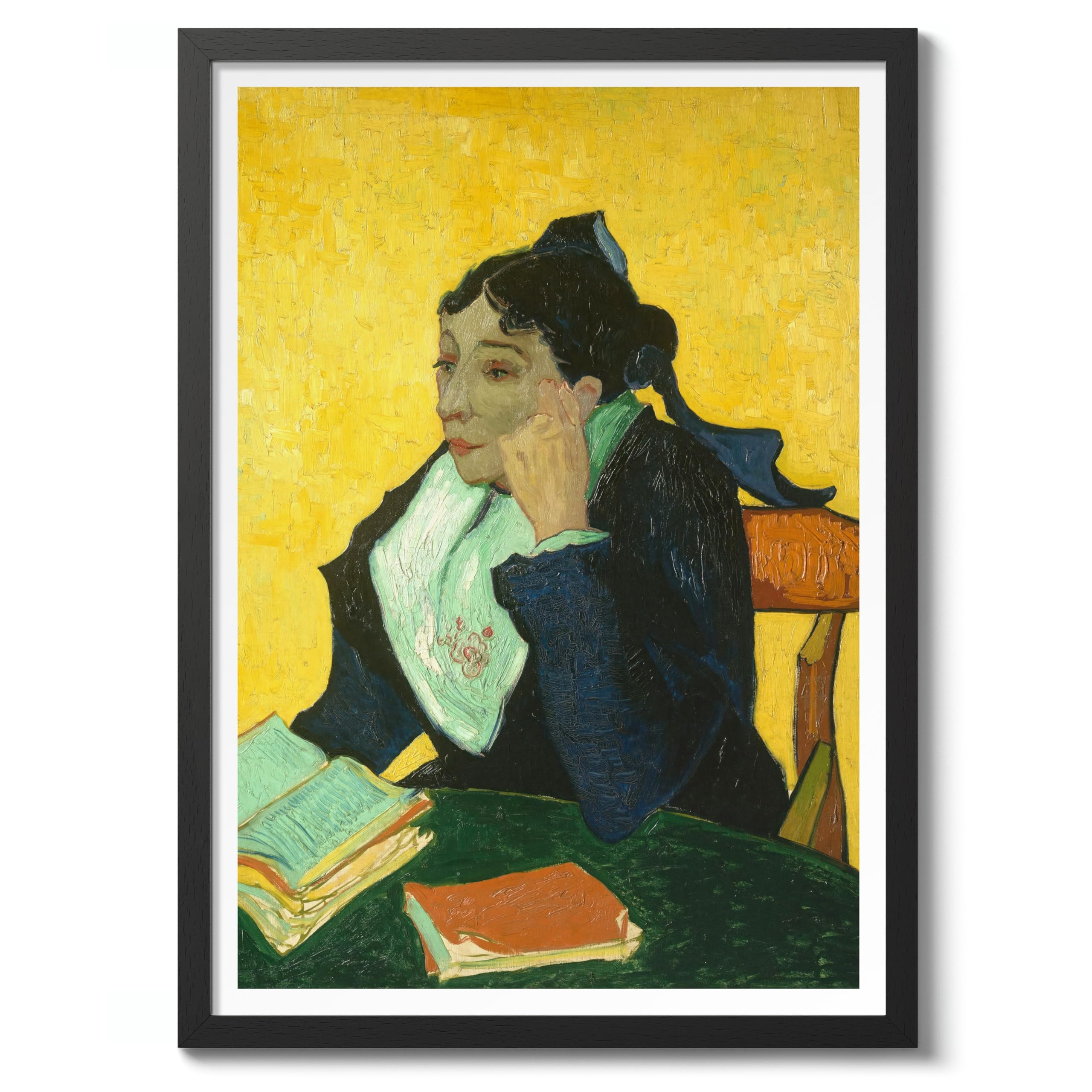 Madame Joseph-Michel Ginoux Vincent Van Gogh Print, Classic Famous Oil Painting Print, Modern Art Exhibition, Home Decor Wall Art, Archival Matte, A3 (Black Frame) - 42x29.7cm — image 1