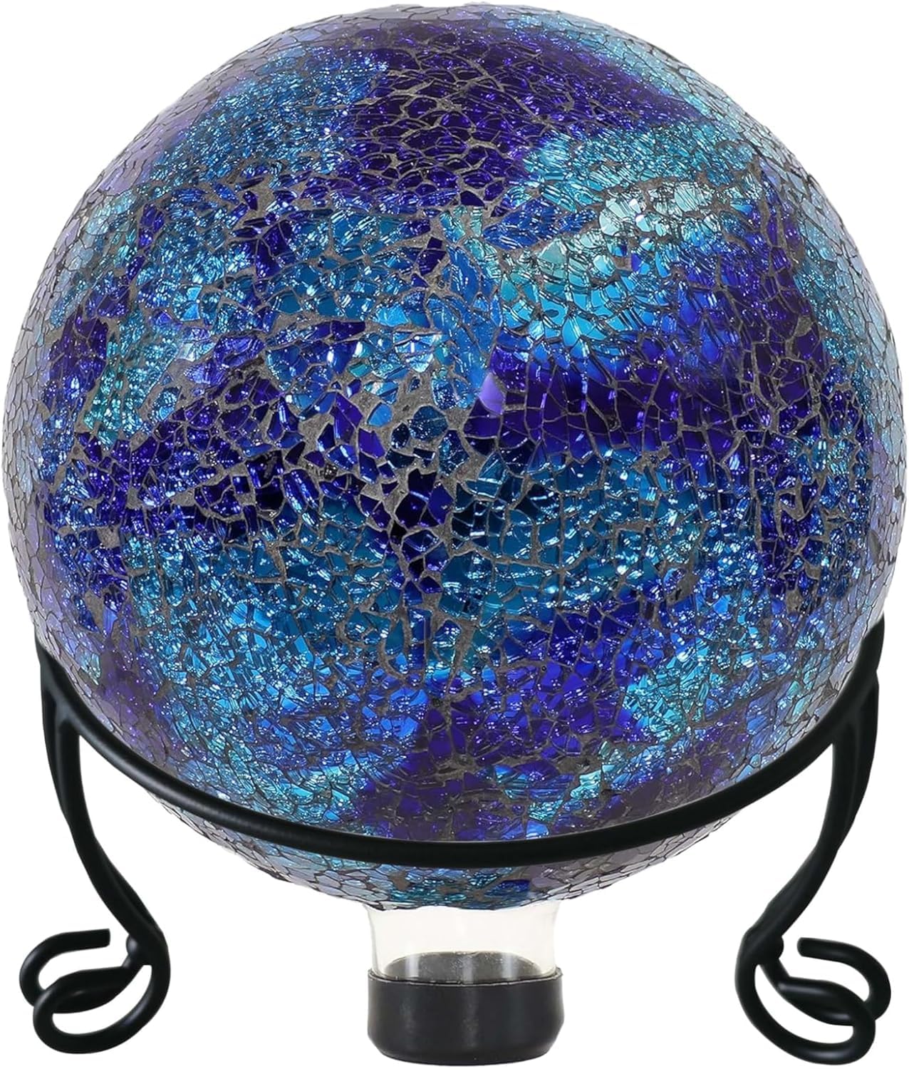 2 Stück Metallständer für 25,4 oder 30,5 cm große Gartenkugeln, Metallständer für Pflanzen- oder Blumentopfhalter, Vogeltränken-Schalenständer, 12,7 cm hoch, Schwarz