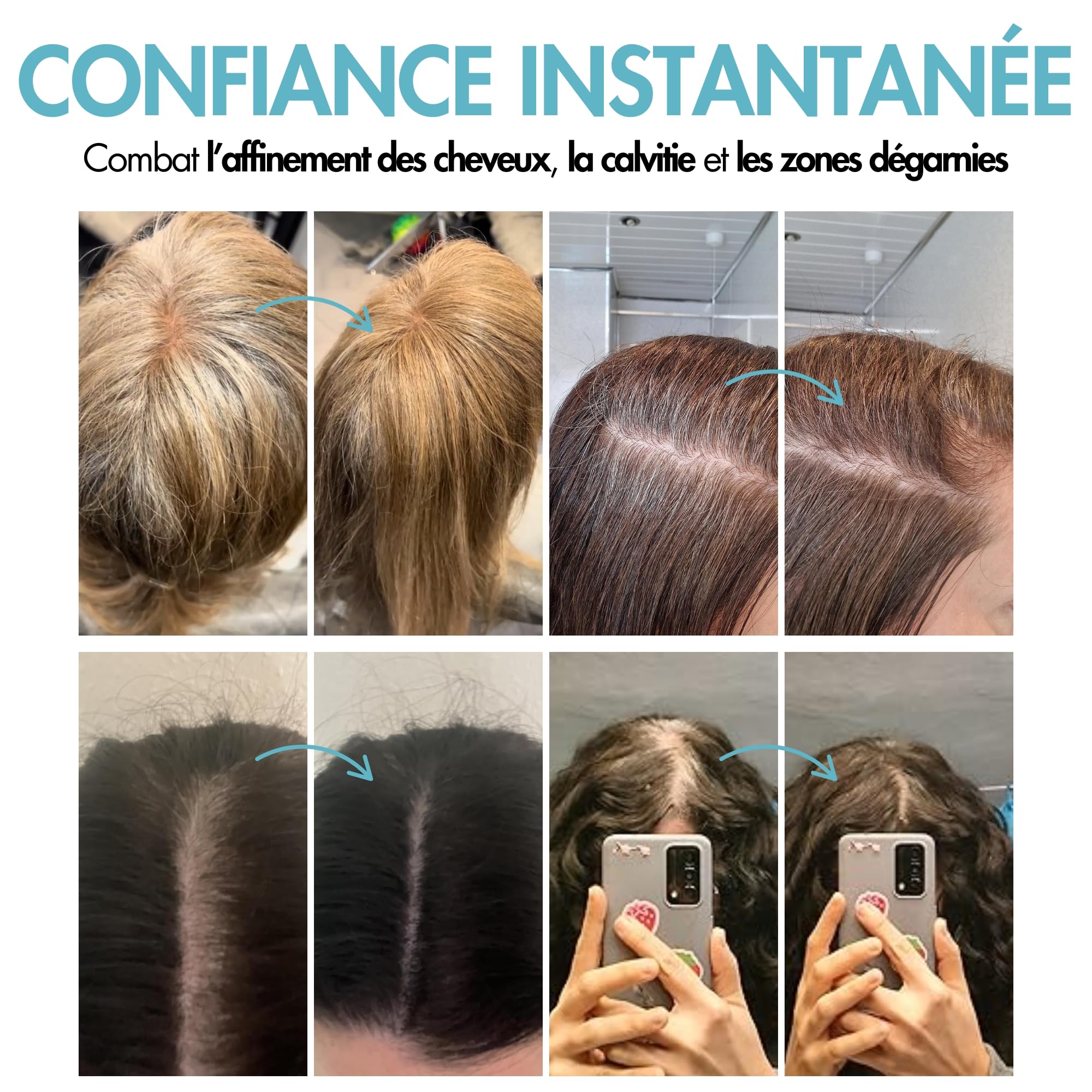 Hair Genetics Retouche Racines Cheveux - Résultats professionnels naturels, rapides et faciles - Coloration Cheveux Gris - Remplit les sourcils - Coloration cheveux chatain - (marron foncé)