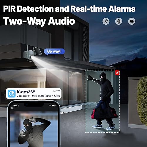 Miniatura 6 de KKB Cámaras de seguridad solar celular 4G LTE inalámbricas para exteriores, sin cámara de seguridad WiFi tarjeta SIM incorporada, datos ilimitados,