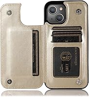 Vista 4 de Asuwish Funda compatible con iPhone 15 de 6.1 pulgadas con protector de pantalla de vidrio templado y tarjetero con soporte para tarjetero, soporte