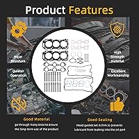 Vista 6 de Juego de juntas de culata con kit de pernos de culata compatible con Nissan Frontier/Pathfinder/Xterra/Nv 1500/2500/3500, compatible con Suzuki