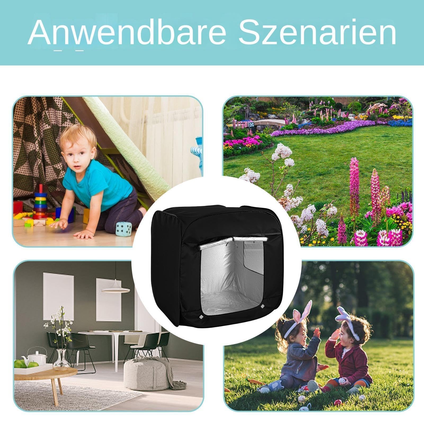 Sensory Play Tent – przenośny składany namiot z oknem do pokoju dziecięcego, do pokoju dziecięcego, z oddychającej tkaniny, do użytku wewnątrz i na zewnątrz, do czytania, nauki, na kemping, w podróży