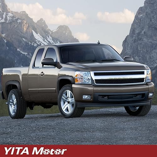 Miniatura 9 de YITAMOTOR Guardabarros delantero y trasero compatibles con Chevy Silverado 1500 2007-2013 (solo apto para cama corta de 69.3 pulgadas) (no para GMC
