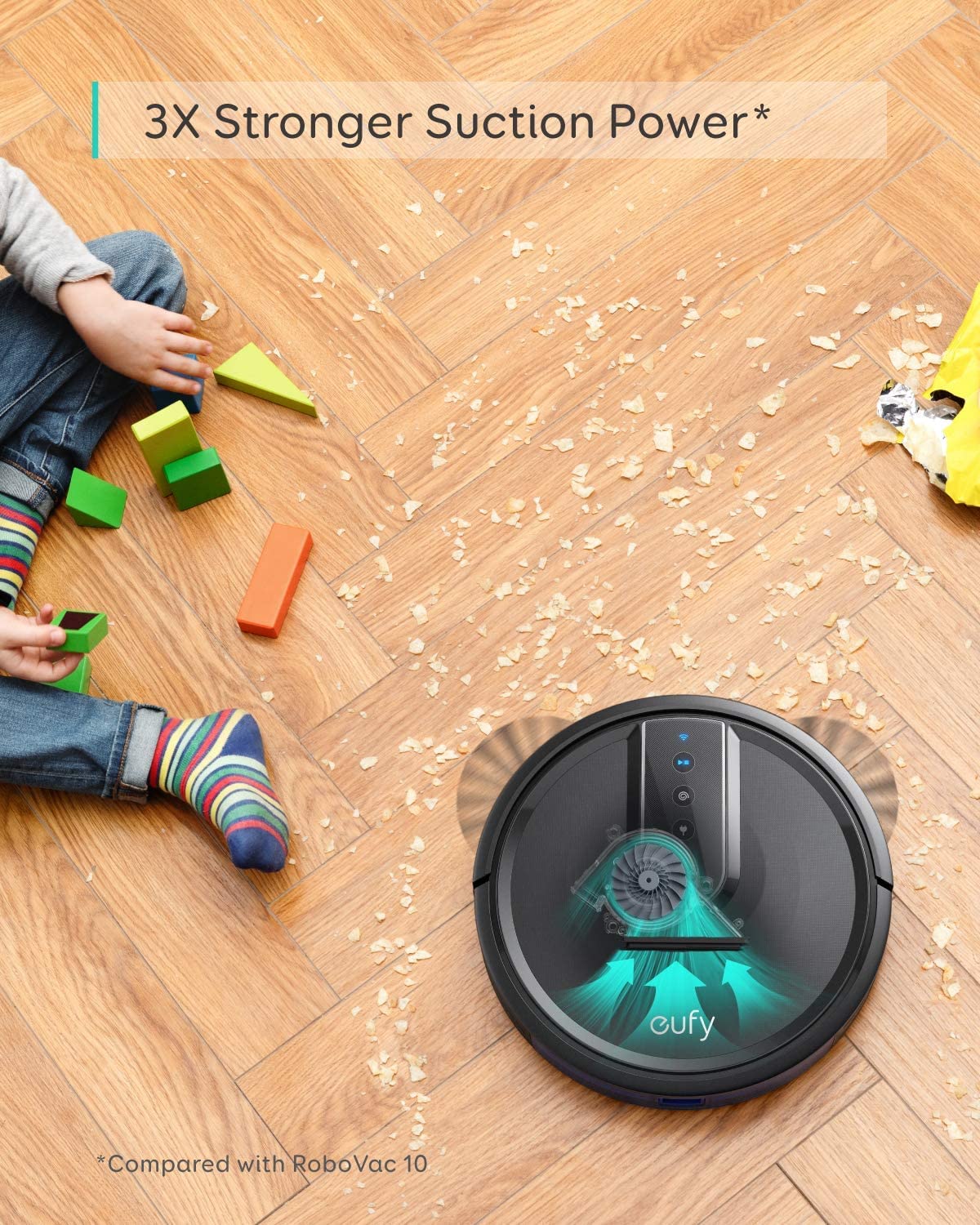 eufy [BoostIQ] RoboVac 35C, Wi-Fi, Upgraded, Super-Thin, 1500Pa Strong Suction, Touch-Control Panel, 6ft Boundary Strips, Quiet, Self-Charging, Cleans Hard Floors(Generalüberholt)