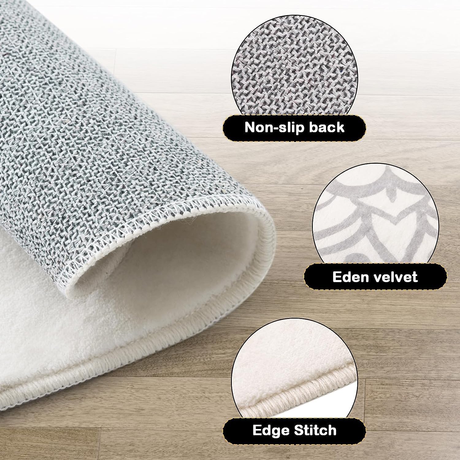 Fluffy vloerkleed rond - Carvy taupe