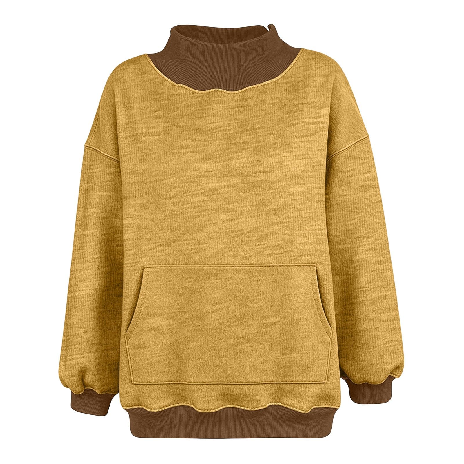 Sudadera con Cuello Partido, Estilo Casual, sin Capucha, Ideal para el día