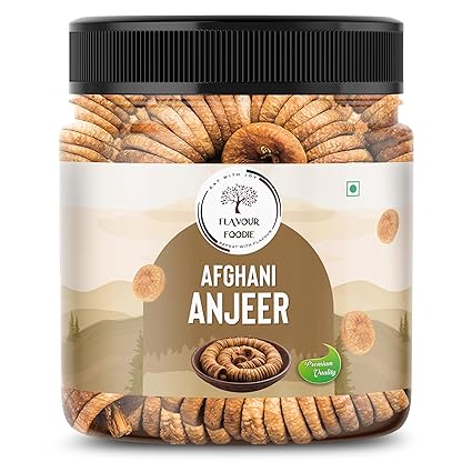 Flavour Foodie Afghani Anjeer 1KG |Premium Naturally Soft Juicy Dried Figs Dry Fruit | No Added Sugar | Rich Source Of Fiber | Low in Fat | Healthy Snack Jar Pack