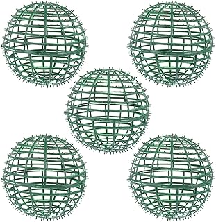 BESPORTBLE 10pcs Artificial Plant Topiary Ball Support Cage Plastic Plant Trelli Faux Green Ball Frame Rack Flower Shelf Holder for Garden Backyard Random Color
