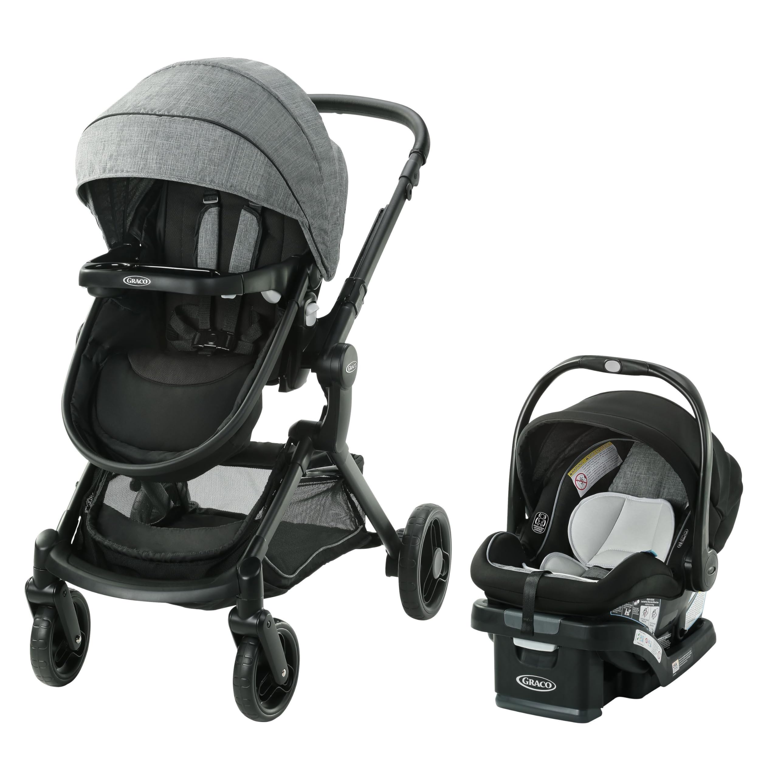 Graco Modes Nest Travel System, 3-in-1 Baby Stroller and Car Seat Combo with SnugRide SnugLock 35 Elite Infant Car Seat, Rear-Facing from 1.8-16 kg (4-35 lb), Nico