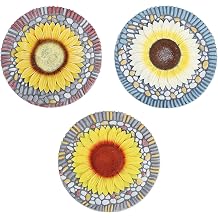 LIANTRAL 3 Pack Stepping Stone Outdoor Garden, Sunflower Step Stones