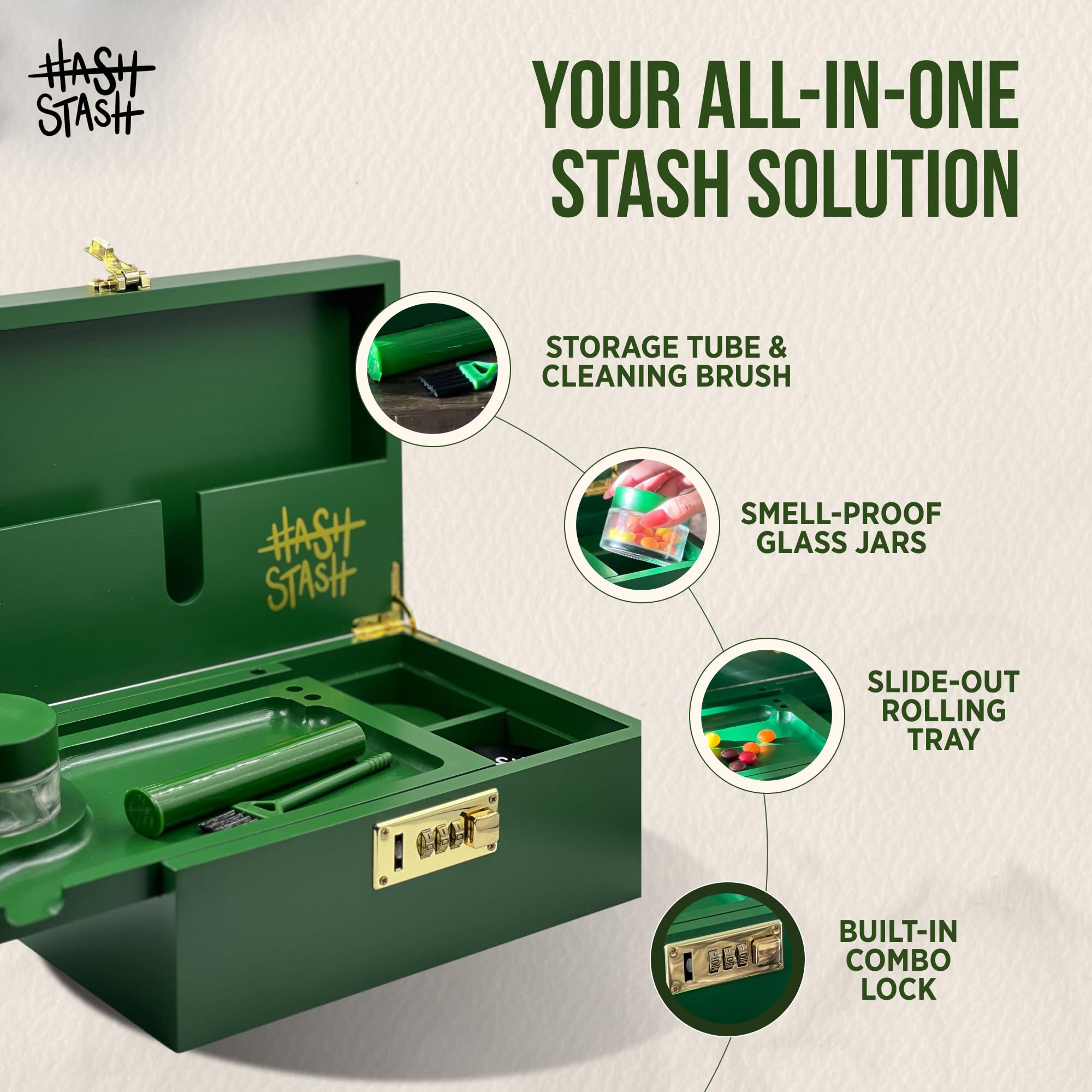 Caixa de armazenamento The OG Stash – Caixa grande de bambu com