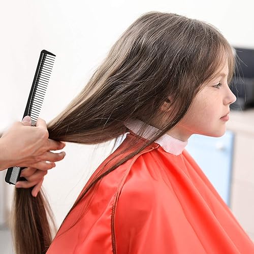 Miniatura 6 de Boao 12 peines de pelo a granel de dientes finos y anchos negros para peluquero, estilista, cónicos, multiusos, para peluquería, salón de despedida