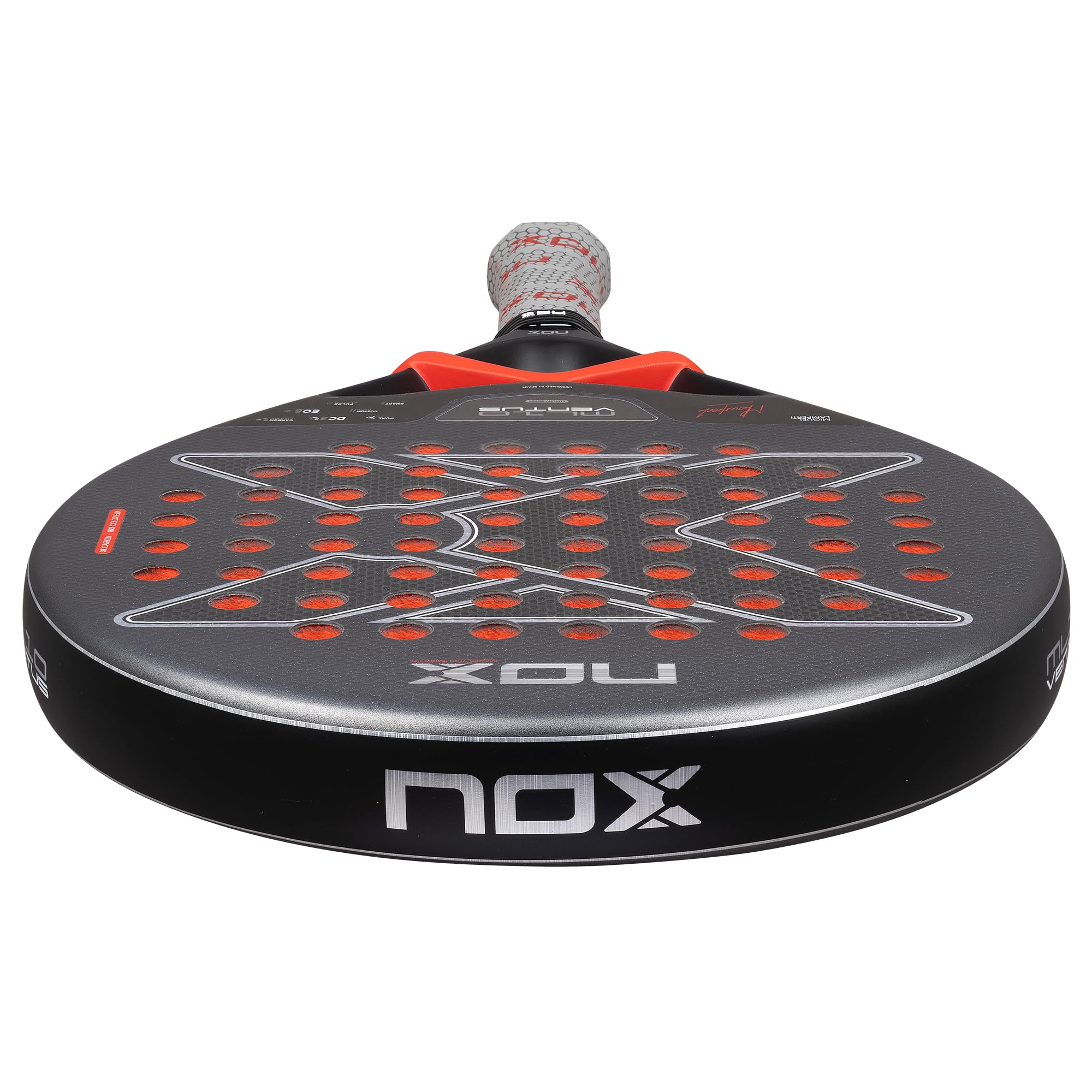 NOX Racchetta da padel ML10 Ventus Control 3K 2026 | Miguel Lamperti Pala Padel di forma rotonda | 3K Carbon Fiber Face, HR3 Colour Eva Core | EOS Tunnel Agility, Custom Grip Comfort, Dual Spin