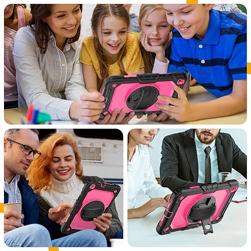 Miniatura 5 de Timecity Funda compatible con Galaxy Tab A 8.0" 2019 SM-T290T295T297, con protector de pantalla integrado y soporte giratorio de 360 grados, correa