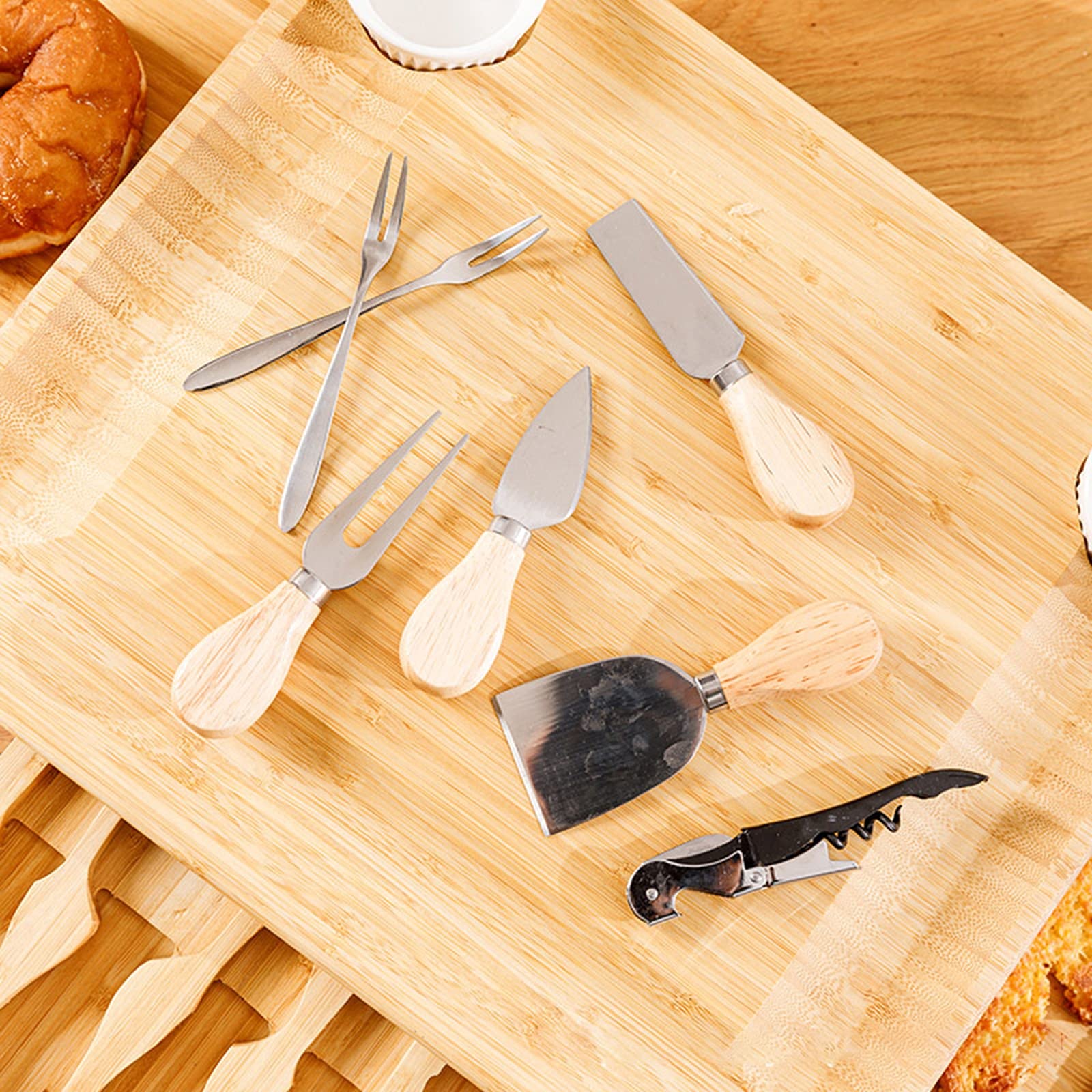 AIZYR Ensemble De Plateau De Fromages - Plateau De Service De Planche À Charcuterie en Bois avec 3 Tiroirs Coulissants Cachés pour Mariage, Cadeau d'anniversaire