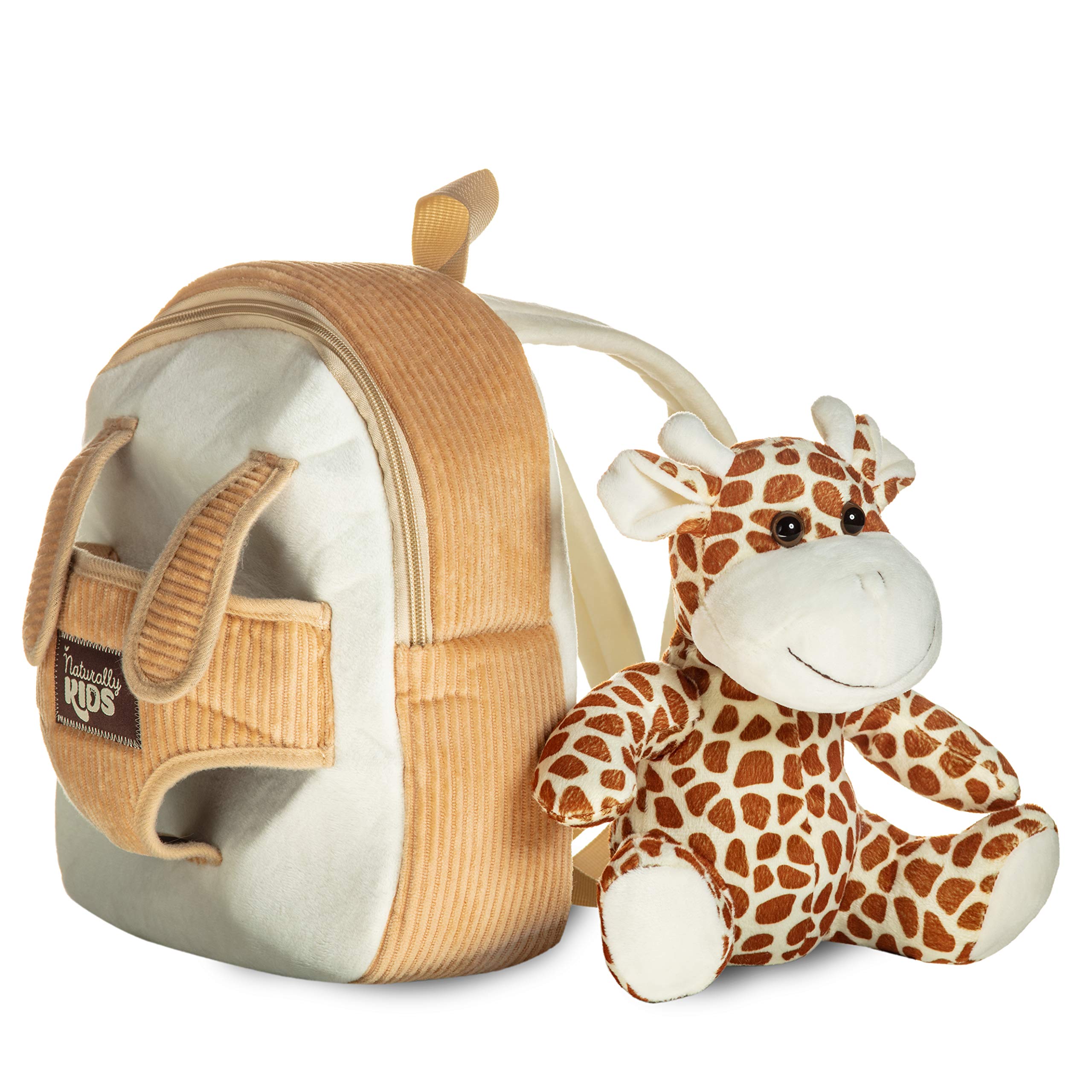 Kids Backpack for Girls Boys w Stuffed Animal