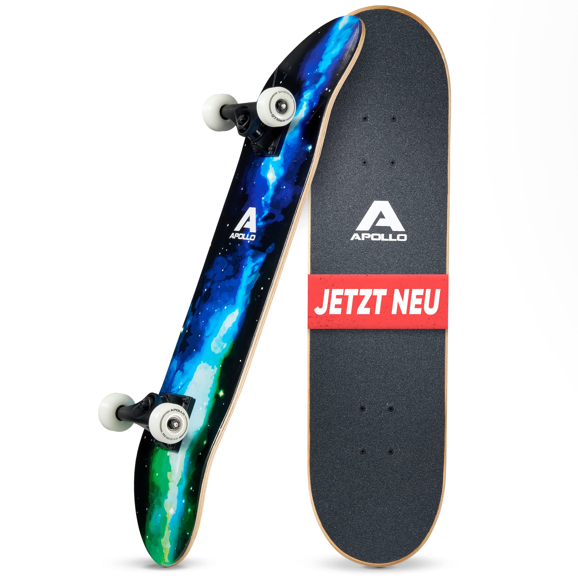 Apollo Skateboard | Cooles Kinder Skateboard und Profi Skateboard Erwachsene in Einem | 7-lagiges Skateboard Deck, trendig, Medium Concave, ABEC-7 Kugellager | Top Fahreigenschaften bei jedem Style