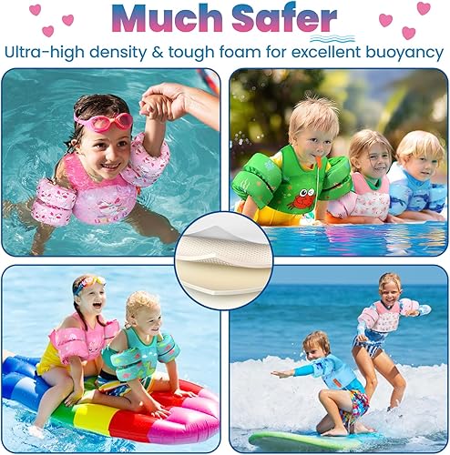 Miniatura 8 de HeySplash Chaleco de natación para niños, flotadores de piscina para niños pequeños de 20-5070 libras, chaleco de natación para niños con correa