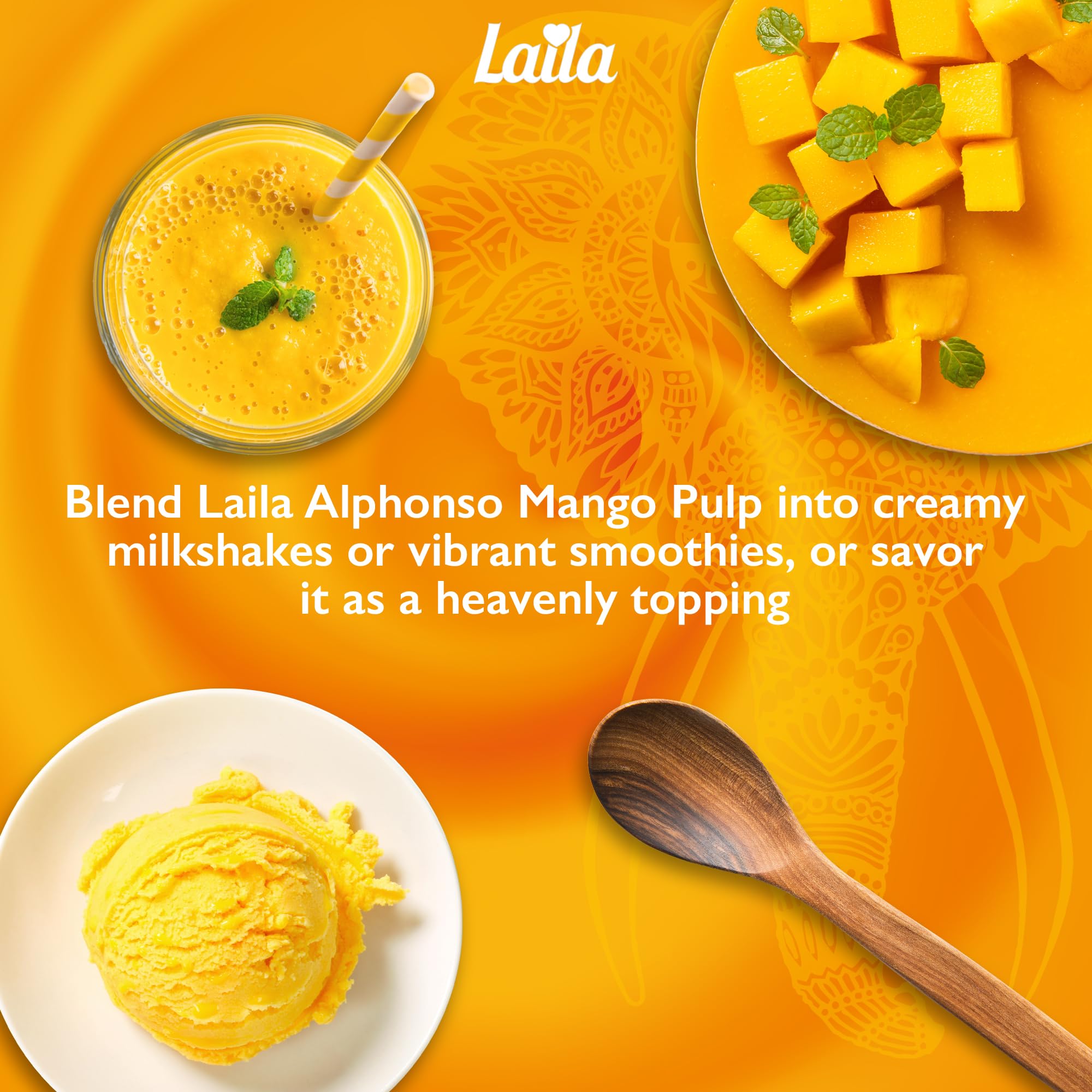 Laila Alphonso Mango Pulp, 850g