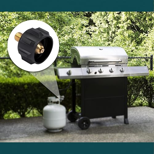 Miniatura 6 de GASPRO Montaje de gas propano para regulador y manguera, QCC x 1/4" macho NPT, flujo excesivo, latón macizo