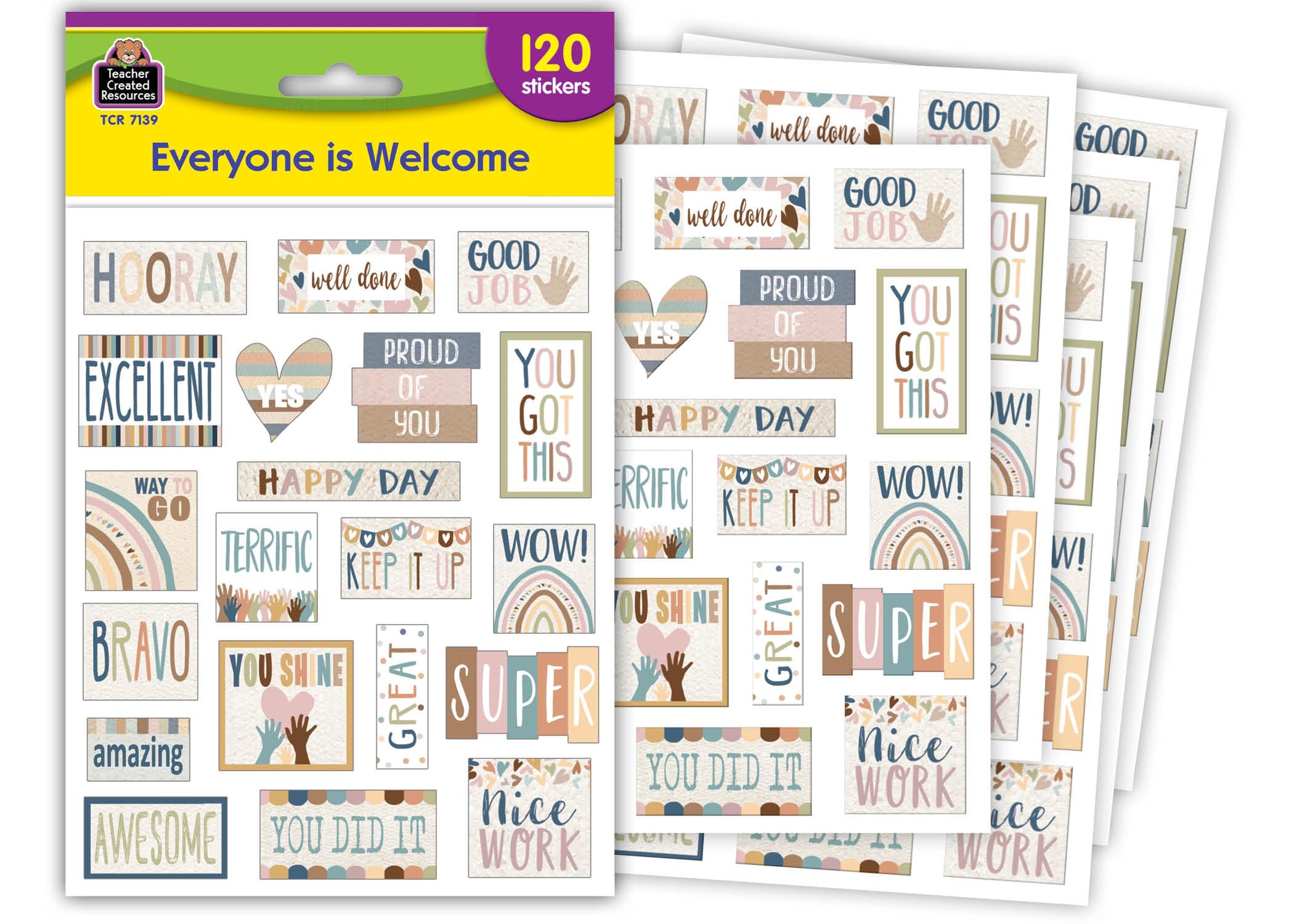 Teacher Created Resources Everyone is Welcome Stickers (TCR7139)