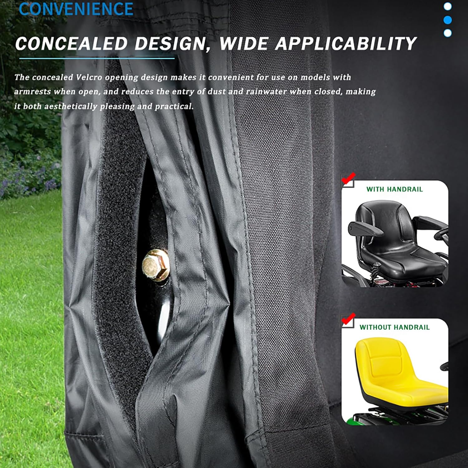 Riding Lawn Mower Seat Cover for Husqvarna Z248F 2016 – 2026, Water-Resistant 600D Oxford Heavy Duty Tractor Seat Protector, Sunscreen Outdoor Lawn Mower Cover,M