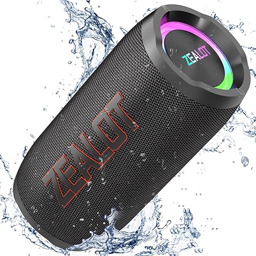 Miniatura 2 de ZEALOT Altavoz Bluetooth portátil, 70 W pico (50 W) altavoces de sonido con luz LED, Bluetooth 5.3, altavoz fuerte para el hogar, fiesta,
