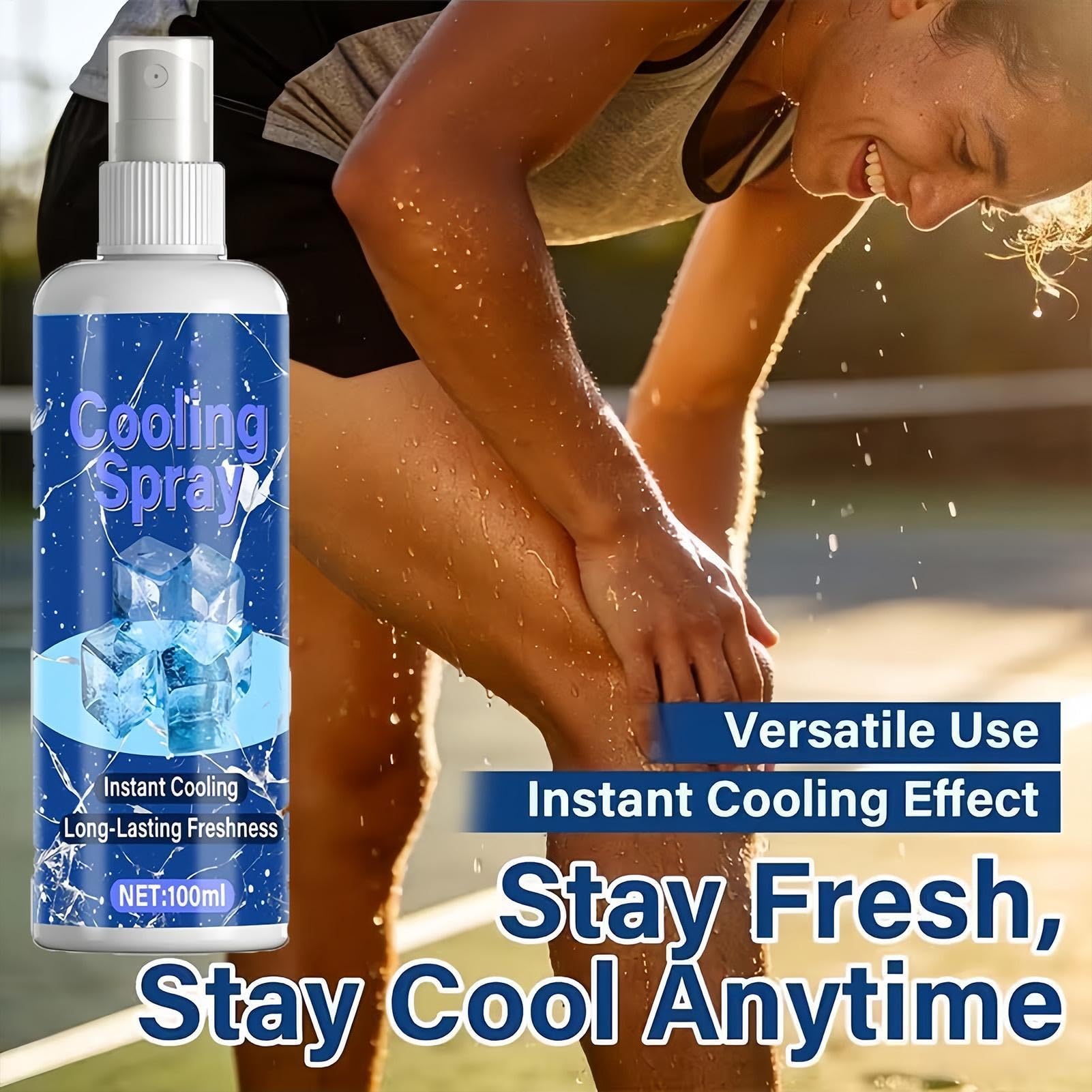 Spray Rinfrescante Per Il Corpo,100ml Freddo Istantaneo Non Untuoso Rinfrescante | Spray Per Caldo | Per Outdoor Spiaggia Piscina Picnic Escursionismo Campeggio Corsa Sport