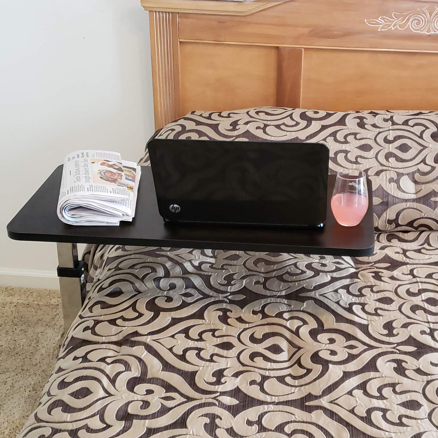 Buy Roscoe Medical Bed Tray Overbed Table with Wheels Rolling Tray Table for Bed or Chair