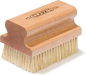 CLARK'S Cutting Board Scrub Brush - Large Wood Applicator for Food Grade Mineral Oil and Wood Wax on Wooden Butcher Blocks, Bamboo, Cast Iron and Countertops – USA Maple Construction – Food Safe