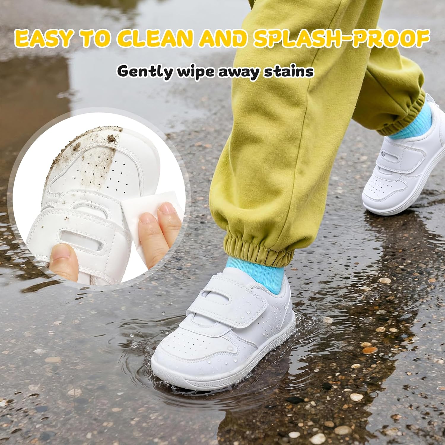 Wide Toe Box Barefoot Shoes Girls Boys Sneakers Leather Lightweight Non Slip Zero Drop Kids Tennis Shoe Cozy Outdoor Activities - Image 4