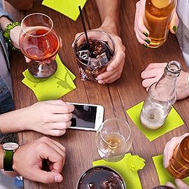 Kiwi Beverage Napkins, 2-Ply Disposable Paper Napkins-Bar, Cocktail, Weddings, Birthday, EU Made, (300 Count)