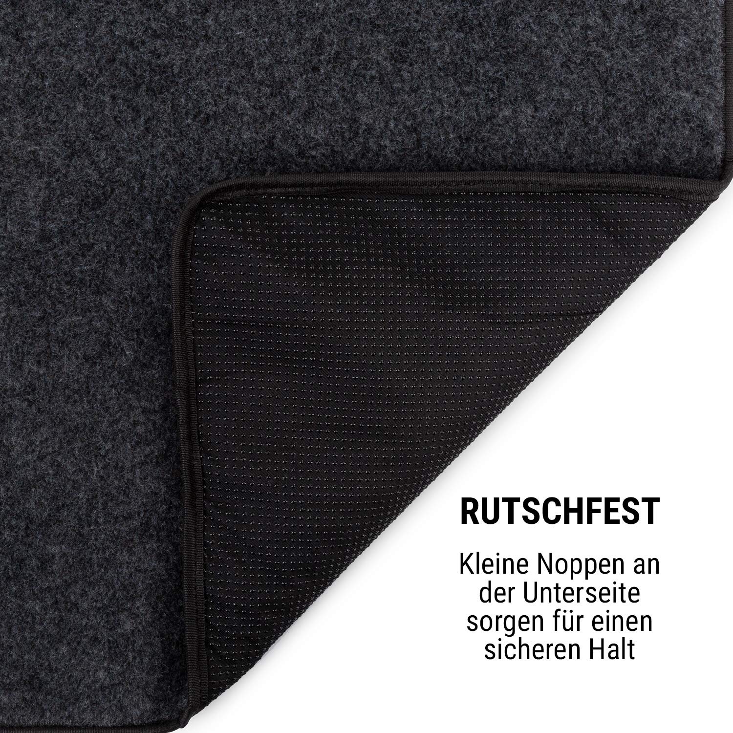 oneConcept Magic Carpet DLX Heizmatte Heizteppich, 60 x 70 cm, Leistung: 100 Watt, 4 Temperaturstufen, Timer-Funktion, LCD-Display, rutschfest, anthrazit