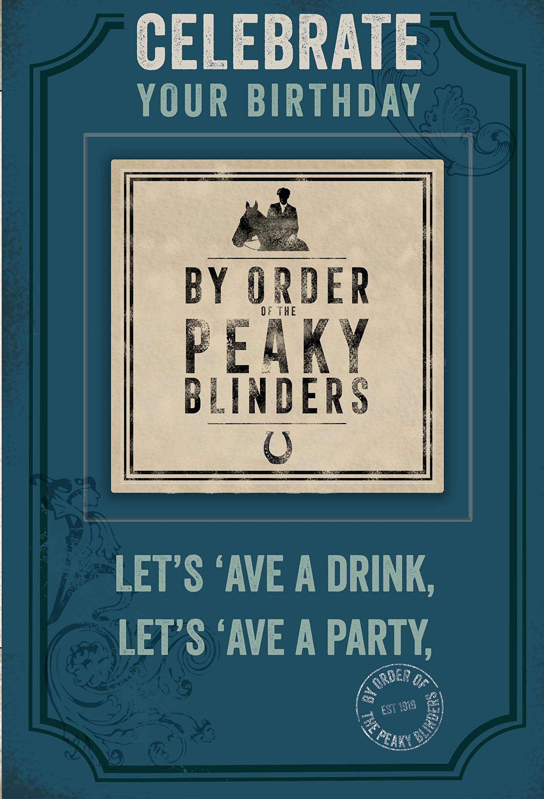 PEEKY Blinders Birthday card Many Grandad Dad Sister Husband Brother Open