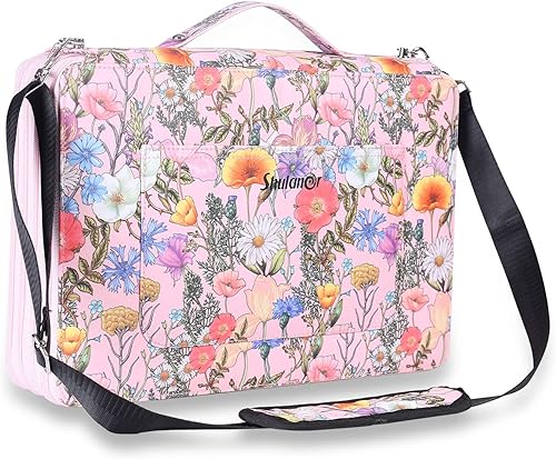 Miniatura 10 de Shulaner Estuche para lápices de colores, 128 ranuras grandes con capacidad para 384 lápices o 256 bolígrafos de gel con cierre de cremallera de 4