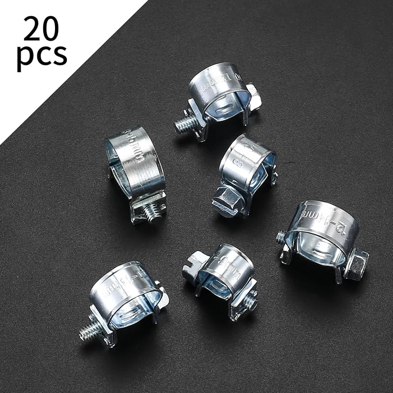 ywchoshe 20db Mini Csőbilincs Üzemanyag Injektoros Csatornához 7-9mm Állítható