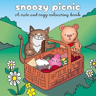 Snoozy Picnic: A cute and cozy colouring book