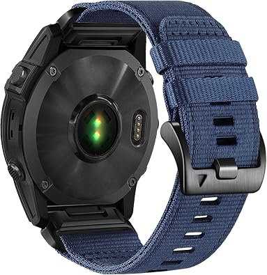 22mm / 26mm Replacement Rugged Nylon Watch Bands Compatible with Garmin Fenix 8/7X / 6X /5X/Forerunner/Approach/MARQ/quatix /D2 Series Connectors
