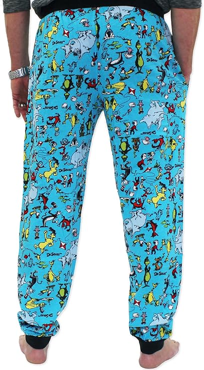 Dr. Seuss The Grinch Mens Christmas Holiday Santa Pajama Pants with Pockets
