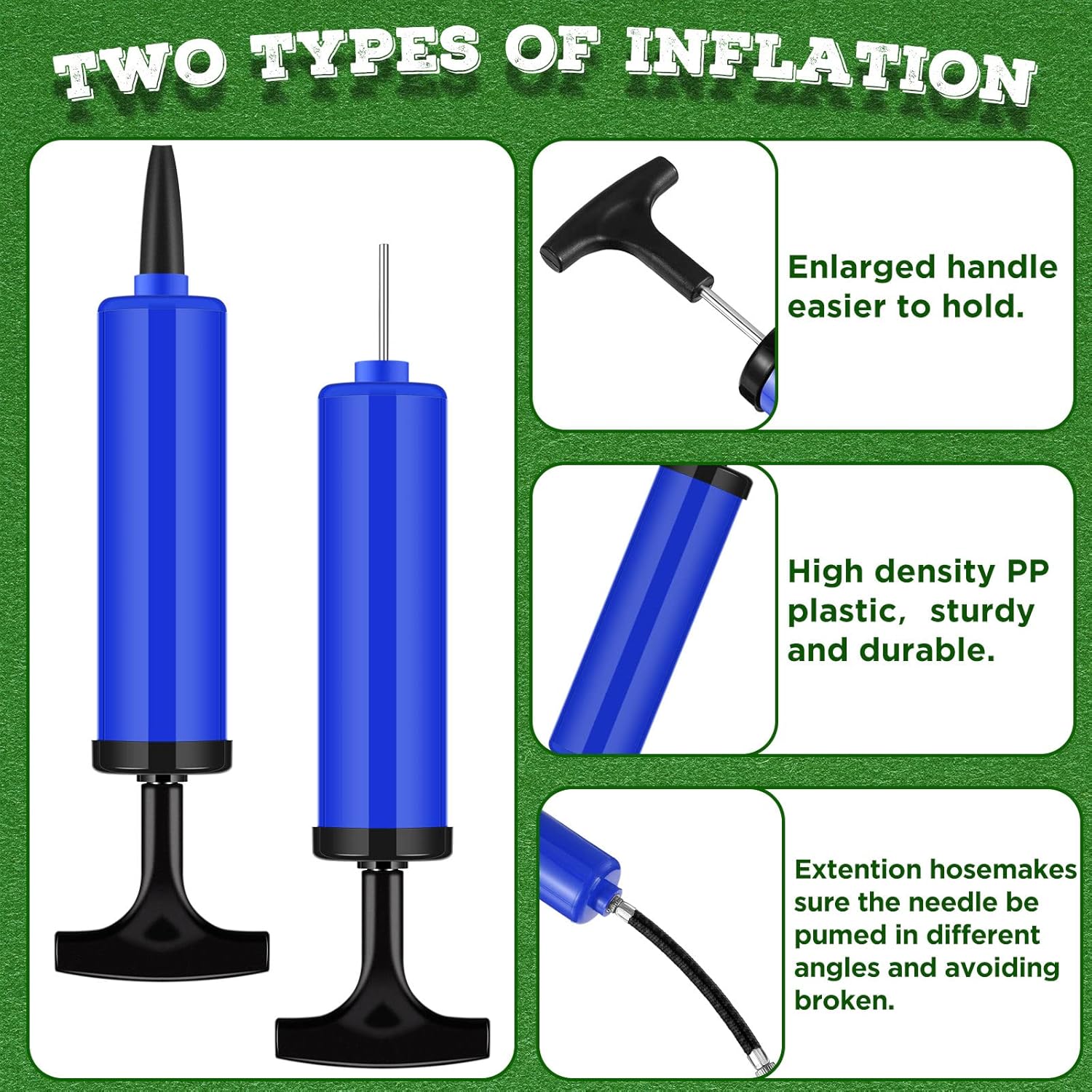 Fumete 100 Sets Ball Pump Bulk Air Pump for Sports Balls Include Needle Nozzle Extension Hose Portable Hand Inflation Kit for Basketball Soccer Football Balloon Back to School