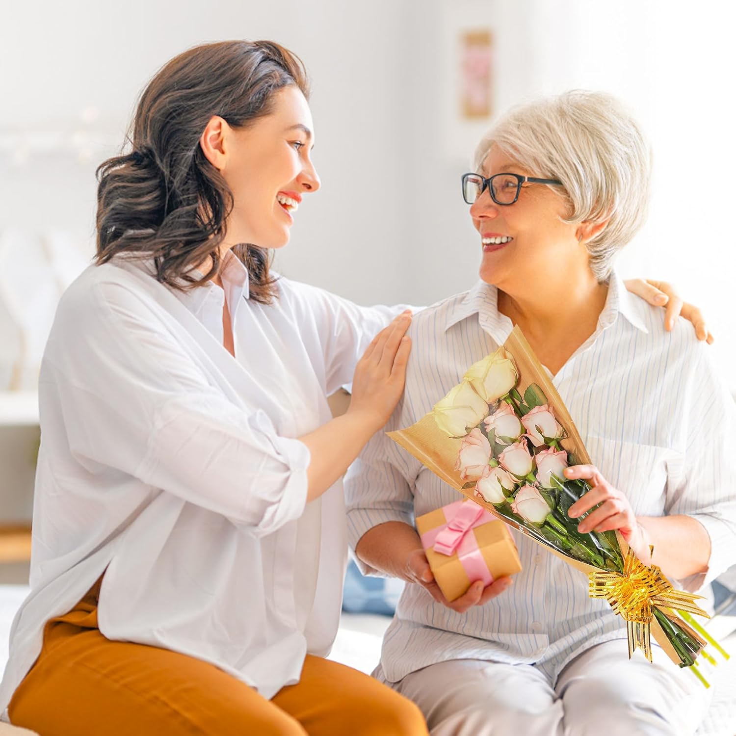 JOYIT Flower Bags for Bouquets, 100PCS Flower Wrapping Papers 9.8in x 18in, Kraft Flower Wrapping Bags, Floral Wrapping Paper Flower Sleeves for Mother's Day and Floral bouquets Packaging