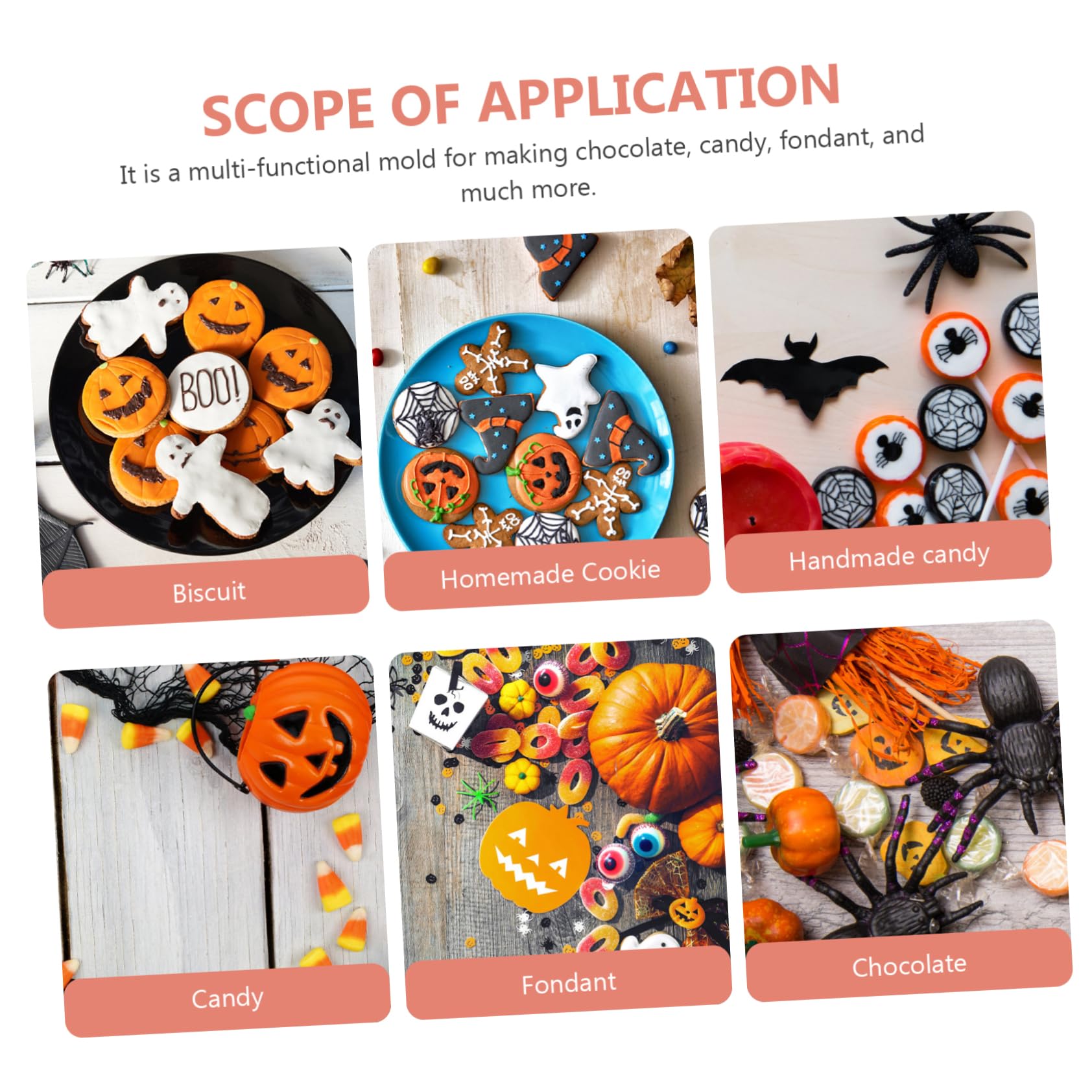 PRETYZOOM 8 Stk Backform Eisformen molde de para schokolade formen zur herstellung von süßigkeiten Silikonformen halloween theme kuchen Schokoladenform selber machen Keksform Kieselgel