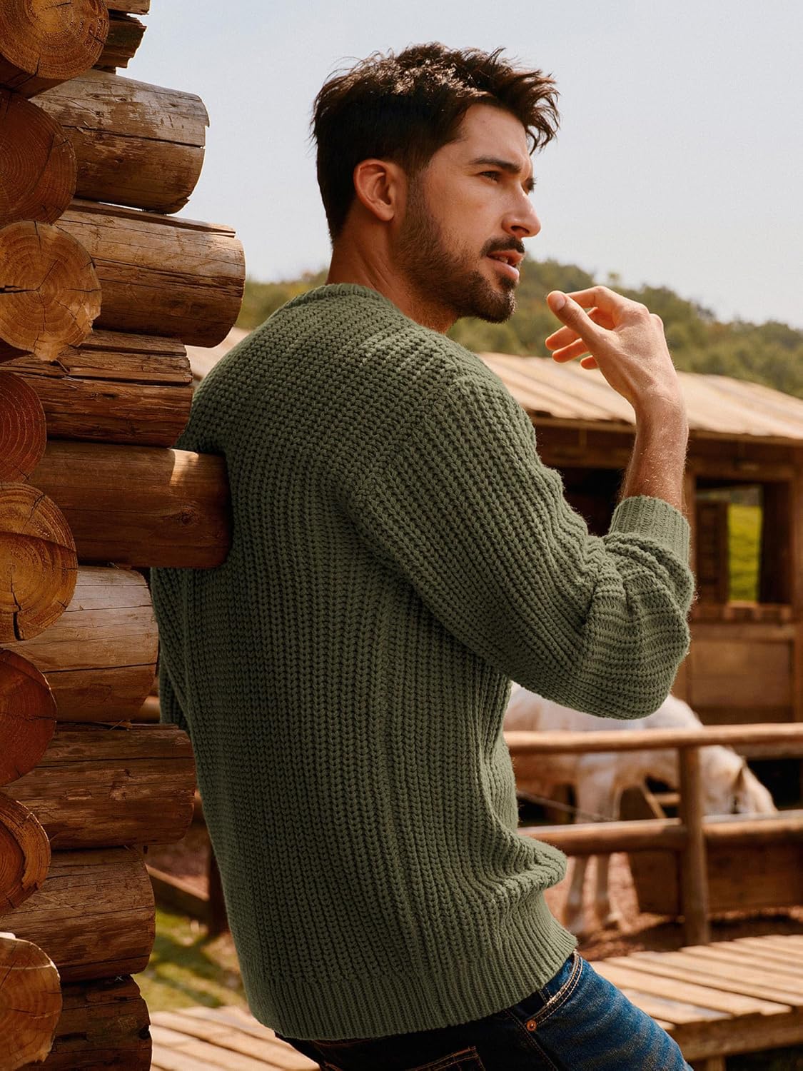 PJ PAUL JONES Mens Sweater Crewneck Knit Sweaters Casual Textured Pullover Sweater - Image 6